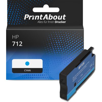Druckerpatrone kompatibel mit HP 712 (3ED67A) - Cyan