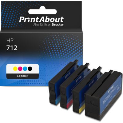 Druckerpatrone kompatibel mit HP 712 (3ED67/68/69/70A) - 4-farbig - Multipack
