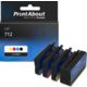 Druckerpatrone kompatibel mit HP 712 (3ED67/68/69/70A) - 4-farbig - Multipack