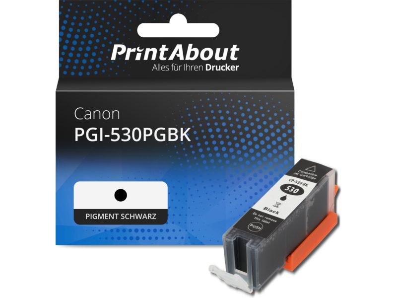 PrintAbout Druckerpatrone PGI-530PGBK Pigment Schwarz für Canon