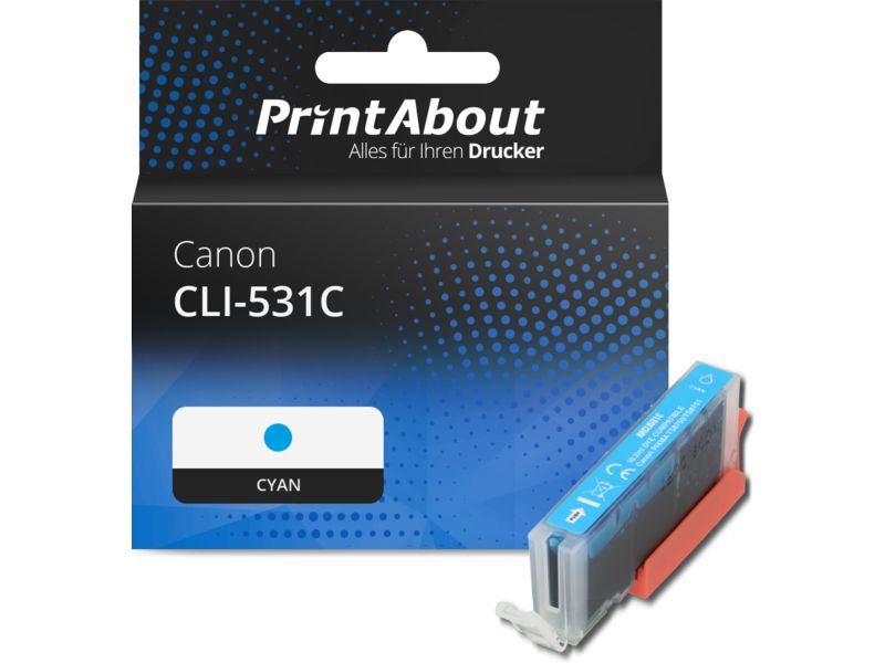 PrintAbout Druckerpatrone CLI-531C Cyan für Canon