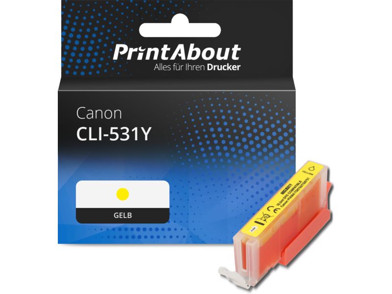PrintAbout Druckerpatrone CLI-531Y Gelb für Canon