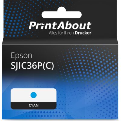 Druckerpatrone kompatibel mit Epson SJIC36P(C) - Cyan