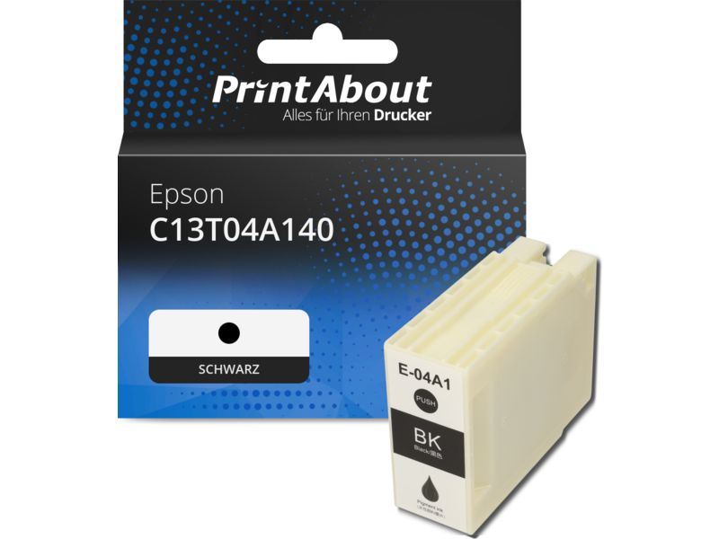 PrintAbout Druckerpatrone kompatibel mit Epson C13T04A140 - Schwarz - Extra hohe Kapazität
