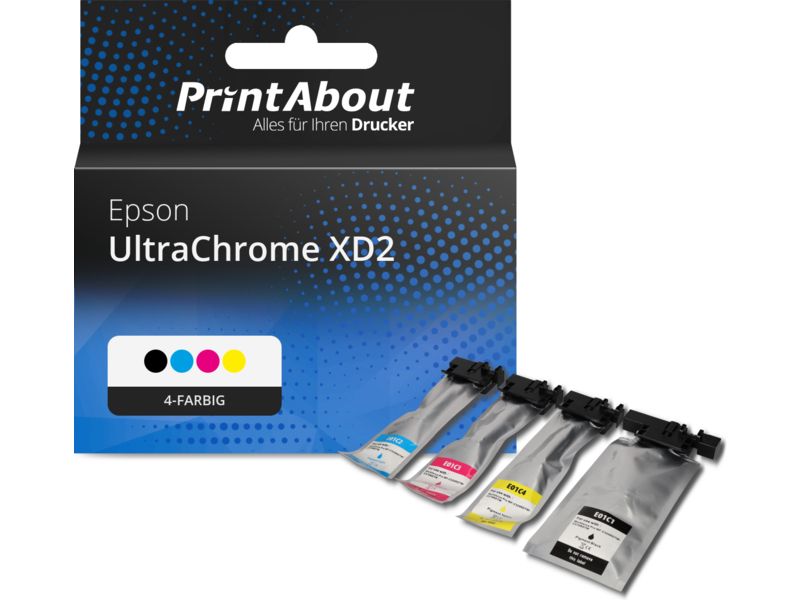 PrintAbout Druckerpatrone kompatibel mit Epson UltraChrome XD2 (C13T40D/41/42/43/440) - 4-farbig - Multipack