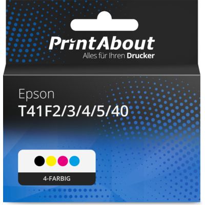 Druckerpatrone kompatibel mit Epson T41F2/3/4/5/40 - 4-farbig - Hohe Kapazität - Multipack
