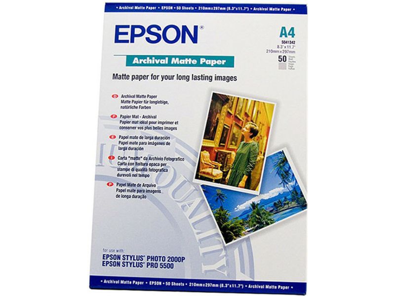 Epson S041342 A4 Archival Matte Paper (50 vel) - Fotopapier