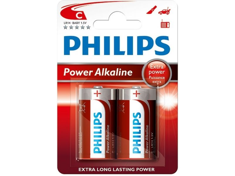 Philips Power Alkaline LR14 Baby C 2 stuks - Akku
