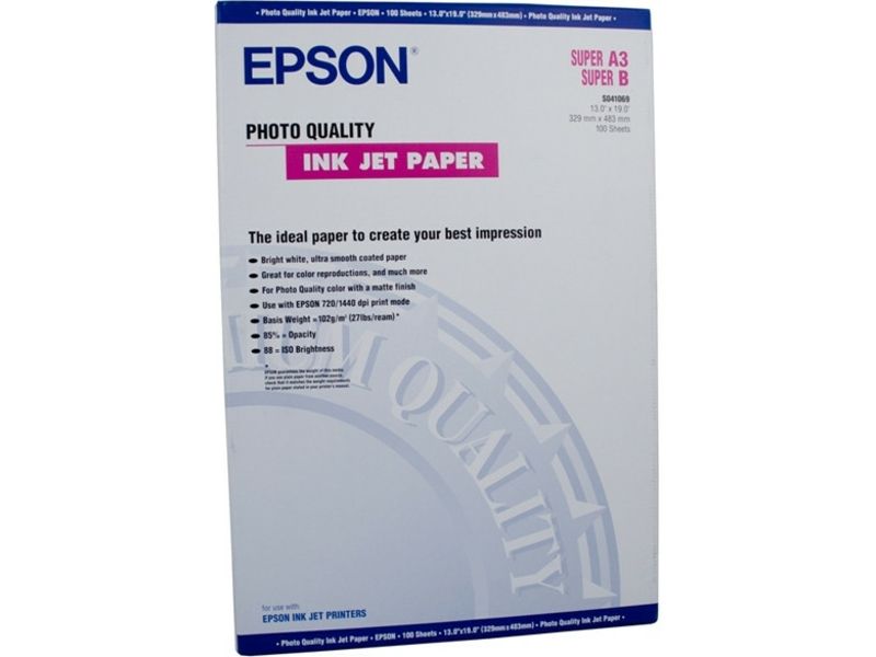 Epson S041069 Photo Quality Inkjet Paper A3+ (100 vel) - Fotopapier