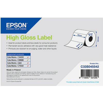 Epson C33S045542 High Gloss - (51mm x 76mm) - Weiß - Etikett