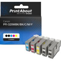 Druckerpatrone kompatibel mit Canon PFI-320MBK/BK/C/M/Y - 5-farbig - Multipack