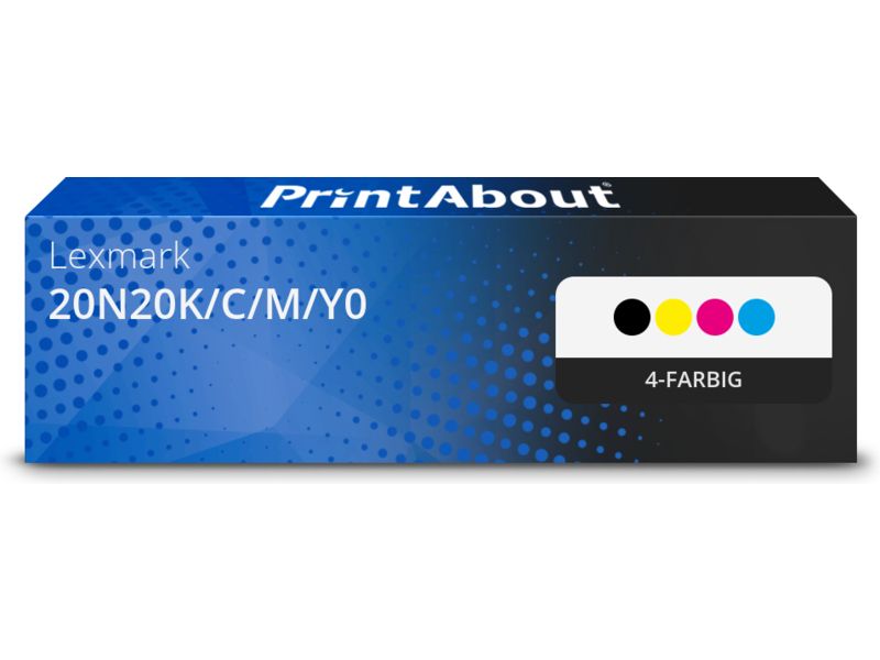 PrintAbout Toner 20N20K/C/M/Y0 4-farbig Multipack für Lexmark