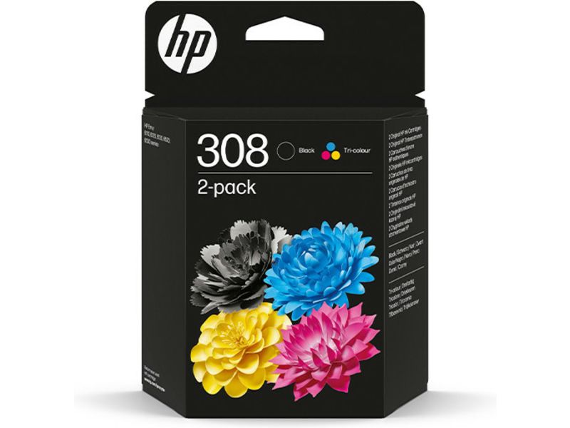 HP 308 (6L6S6UE) - Schwarz + 3 Farben - Druckerpatrone - Multipack