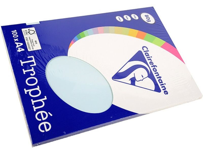 Clairefontaine Azure A4 Farbiges Papier 80 g/m² (100 Blatt)