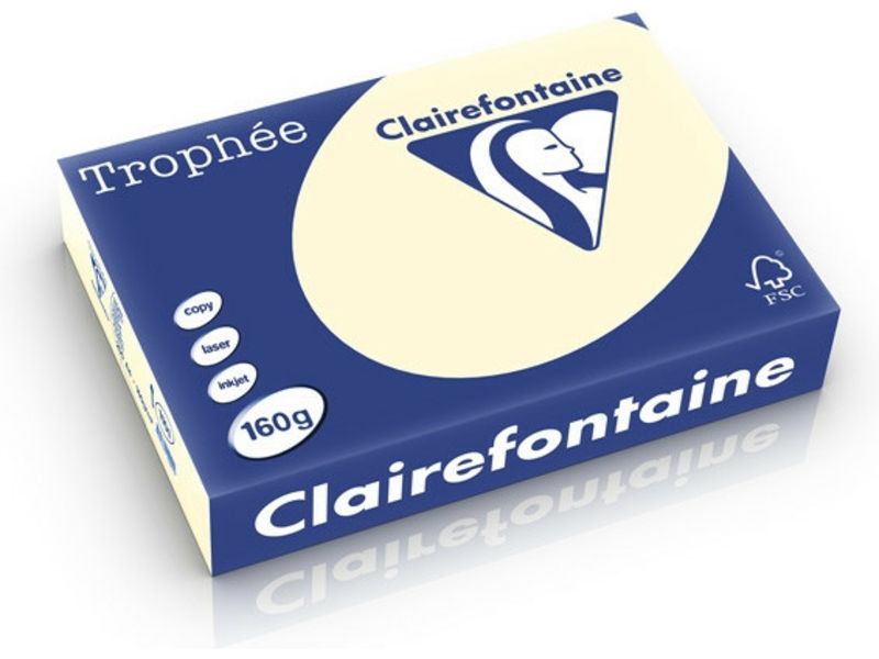 Clairefontaine Creme A4 Farbiges Papier 160 g/m² (250 Blatt)