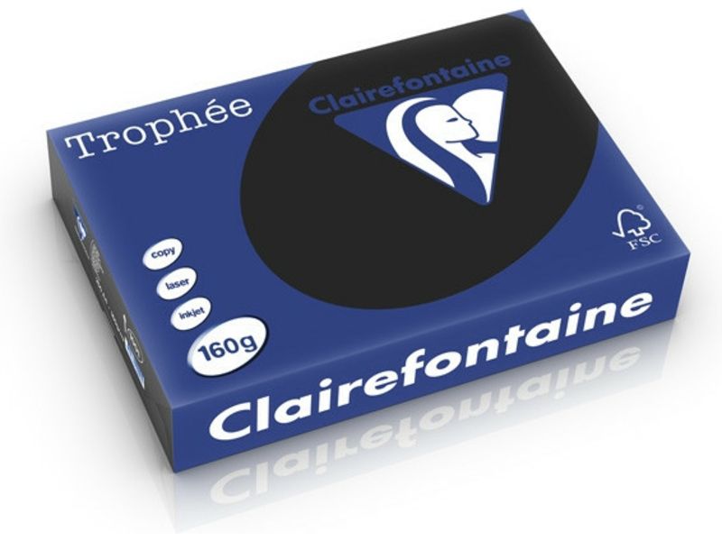 Clairefontaine Schwarz A4 Farbiges Papier 160 g/m² (250 Blatt)