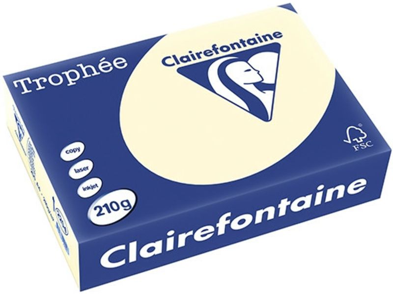 Clairefontaine Elfenbein A4 Farbiges Papier 210 g/m² (500 Blatt)