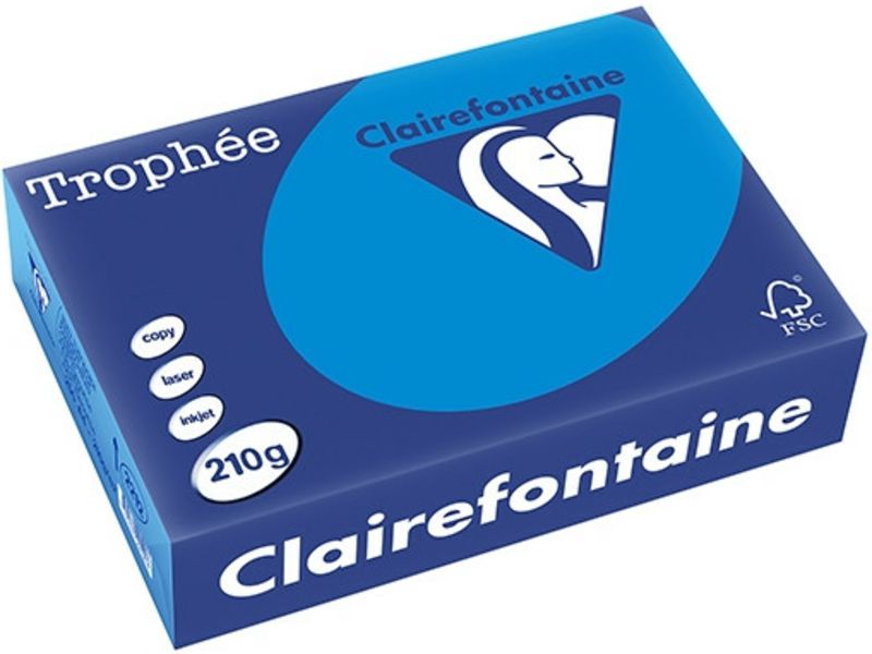 Clairefontaine Karibik blau A4 Farbiges Papier 210 g/m² (250 Blatt)