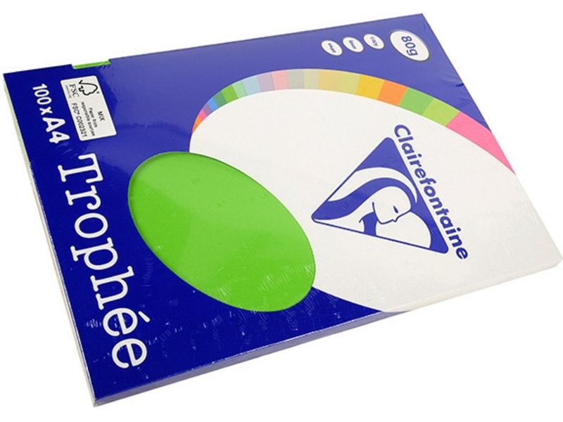 Clairefontaine Grasgrün A4 Farbiges Papier 80 g/m² (100 Blatt)