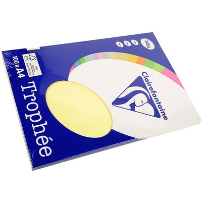 Clairefontaine Gelb A4 Farbiges Papier 80 g/m² (100 Blatt)