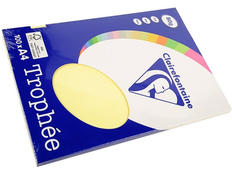 Clairefontaine Gelb A4 Farbiges Papier 80 g/m² (100 Blatt)