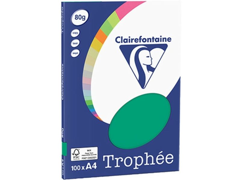 Clairefontaine Tannengrün A4 Farbiges Papier 80 g/m² (100 Blatt)
