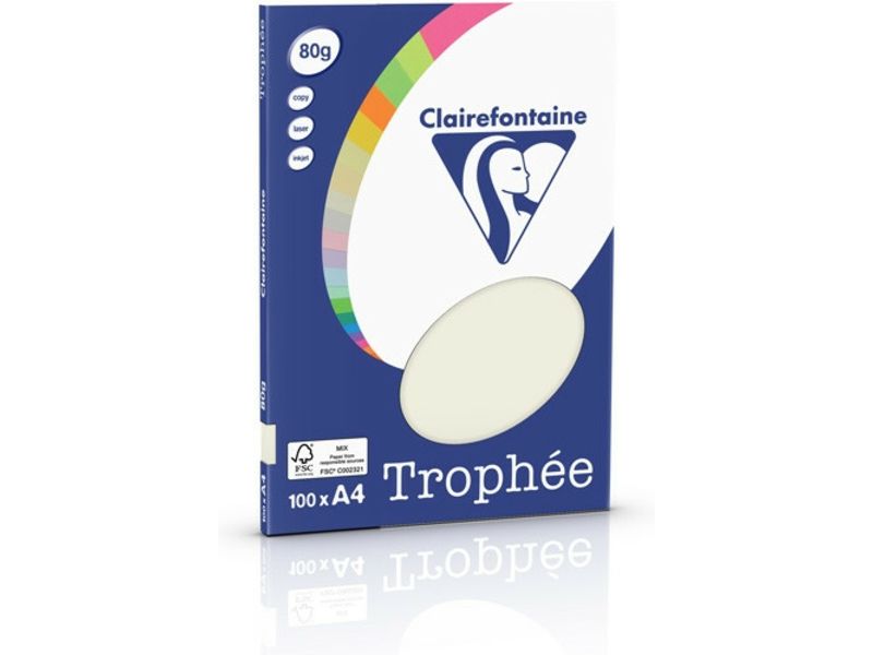 Clairefontaine Perlgrau A4 Farbiges Papier 80 g/m² (100 Blatt)