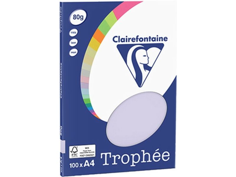 Clairefontaine Flieder A4 Farbiges Papier 80 g/m² (100 Blatt)