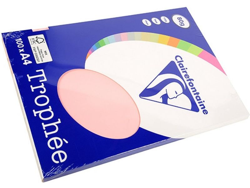Clairefontaine Rosa A4 Farbiges Papier 80 g/m² (100 Blatt)