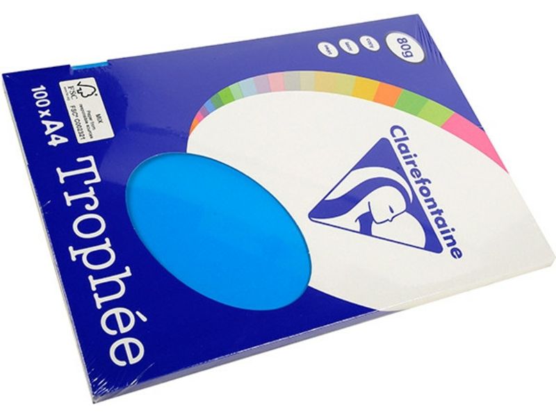 Clairefontaine Karibik blau A4 Farbiges Papier 80 g/m² (100 Blatt)