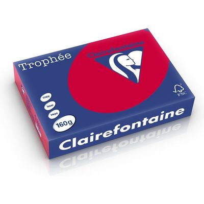 Clairefontaine Kirschrot A4 Farbiges Papier 160 g/m² (250 Blatt)