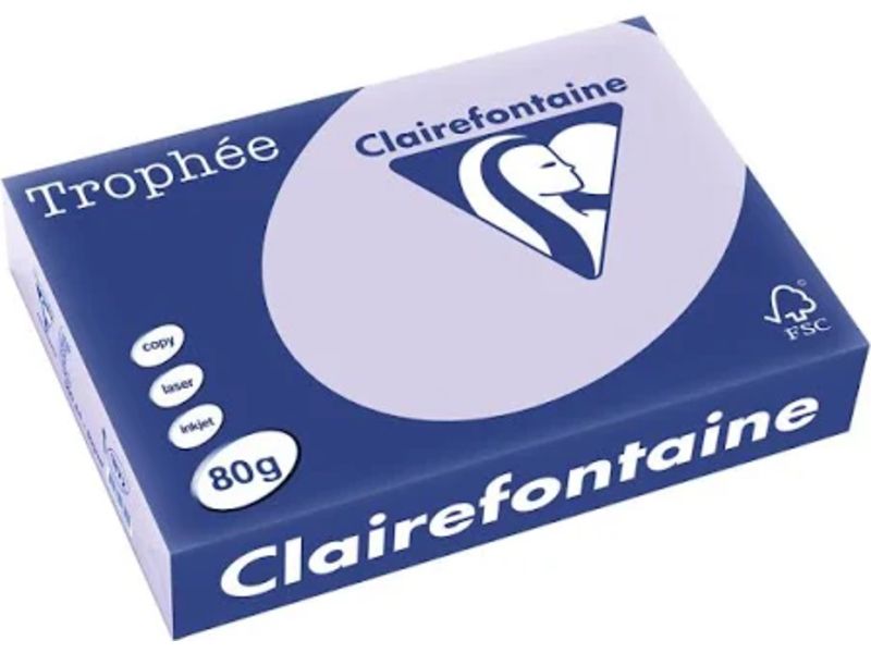Clairefontaine Lavendel A4 Farbiges Papier 80 g/m² (500 Blatt)