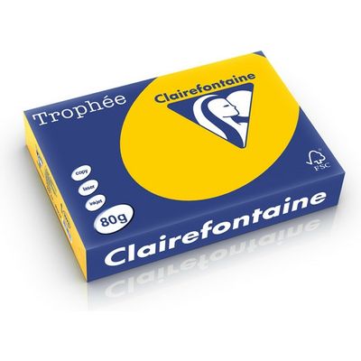 Clairefontaine Sonnenblumengelb A4 Farbiges Papier 80 g/m² (500 Blatt)