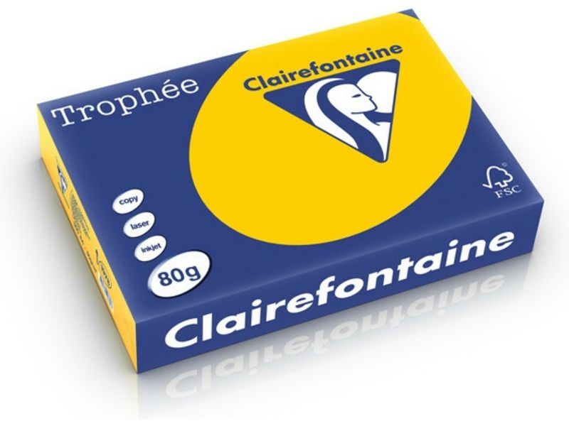 Clairefontaine Sonnenblumengelb A4 Farbiges Papier 80 g/m² (500 Blatt)