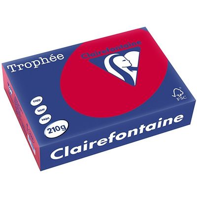 Clairefontaine Kirschrot A4 Farbiges Papier 210 g/m² (250 Blatt)