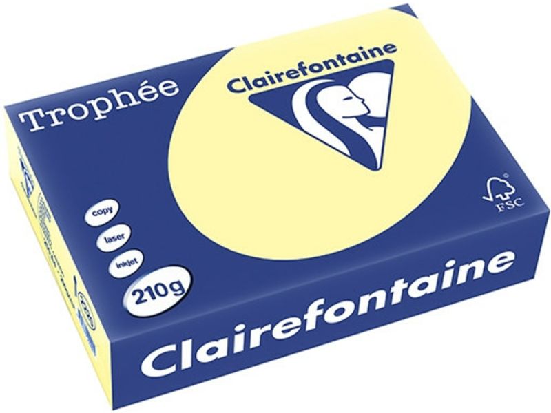 Clairefontaine Gelb A4 Farbiges Papier 210 g/m² (250 Blatt)