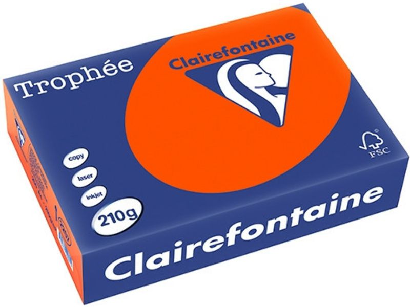 Clairefontaine Cardinal rot A4 Farbiges Papier 210 g/m² (250 Blatt)