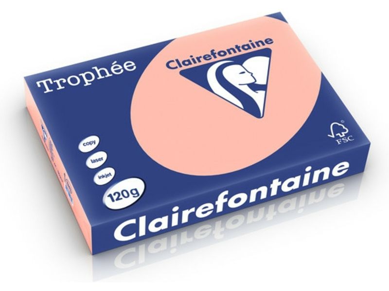 Clairefontaine Pfirsich A4 Farbiges Papier 120 g/m² (250 Blatt)