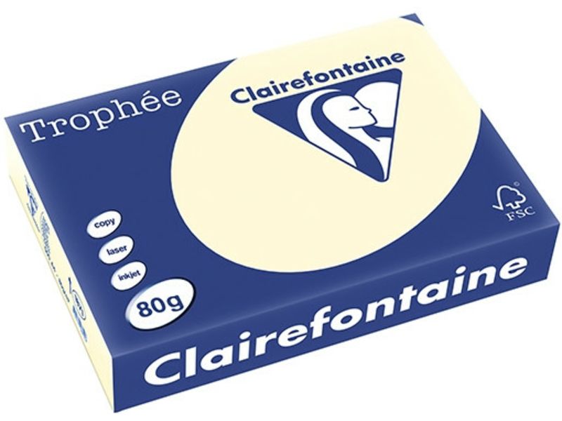 Clairefontaine Elfenbein A4 Farbiges Papier 80 g/m² (500 Blatt)
