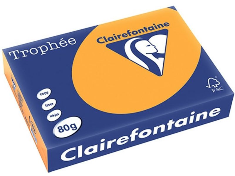 Clairefontaine Orange A4 Buntes Papier 80g