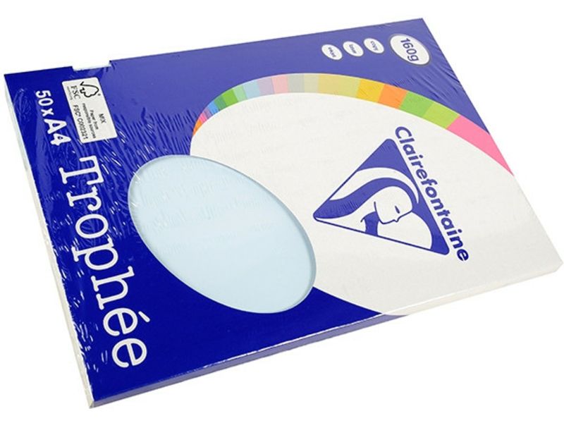 Clairefontaine Azure A4 Farbiges Papier 160 g/m² (50 Blatt)