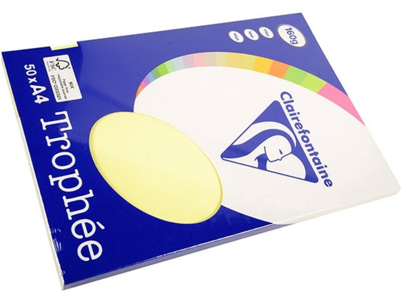 Clairefontaine Gelb A4 Farbiges Papier 160 g/m² (50 Blatt)