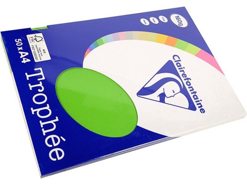 Clairefontaine Grasgrün A4 Farbiges Papier 160 g/m² (50 Blatt)