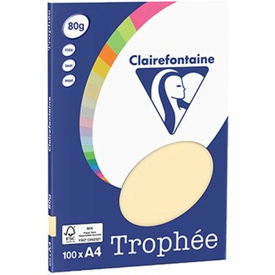 Clairefontaine Elfenbein A4 Farbiges Papier 80 g/m² (100 Blatt)