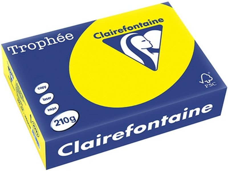 Clairefontaine Sonnengelb A4 Farbiges Papier 210 g/m² (250 Blatt)