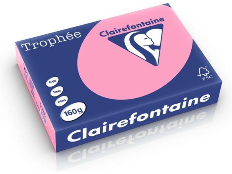 Clairefontaine Rosa A4 Farbiges Papier 160 g/m² (250 Blatt)