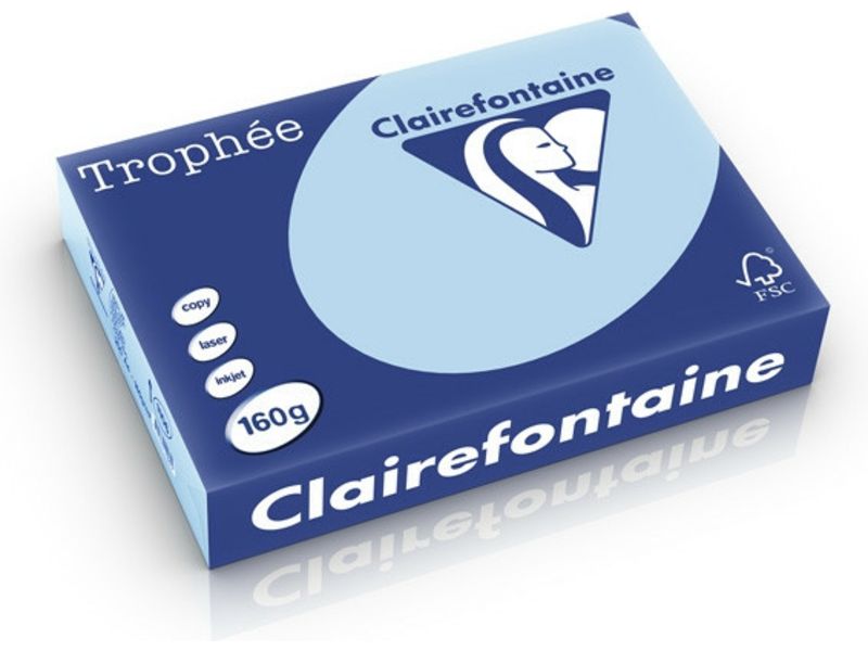 Clairefontaine Blau A4 Farbiges Papier 160 g/m² (250 Blatt)