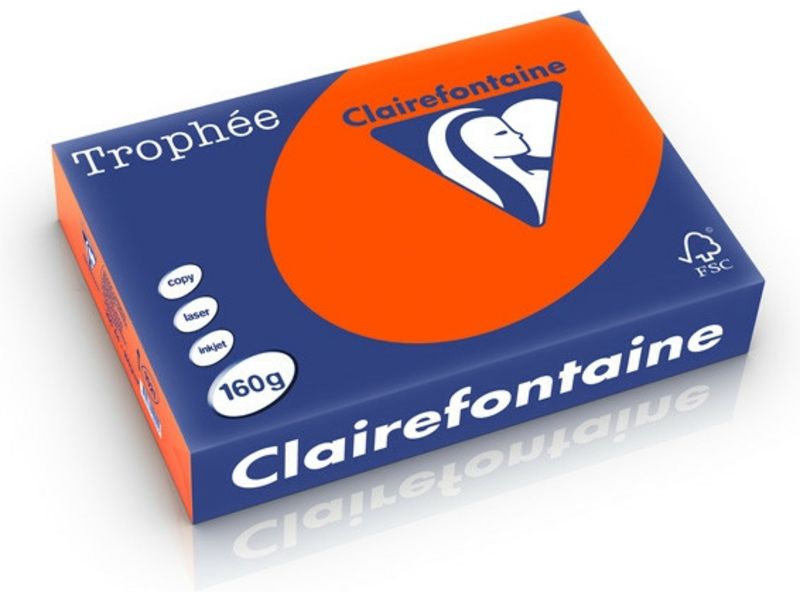 Clairefontaine Cardinal rot A4 Farbiges Papier 160 g/m² (250 Blatt)