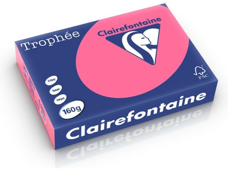 Clairefontaine Fuchsia A4 Farbiges Papier 160 g/m² (250 Blatt)