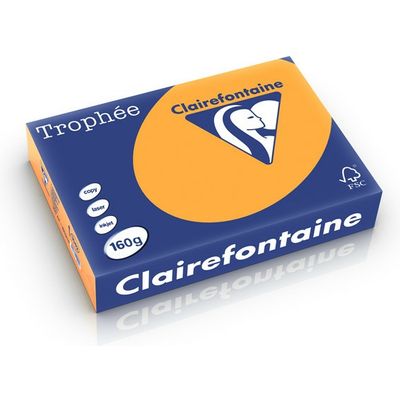 Clairefontaine Orange A4 Farbiges Papier 160 g/m² (250 Blatt)